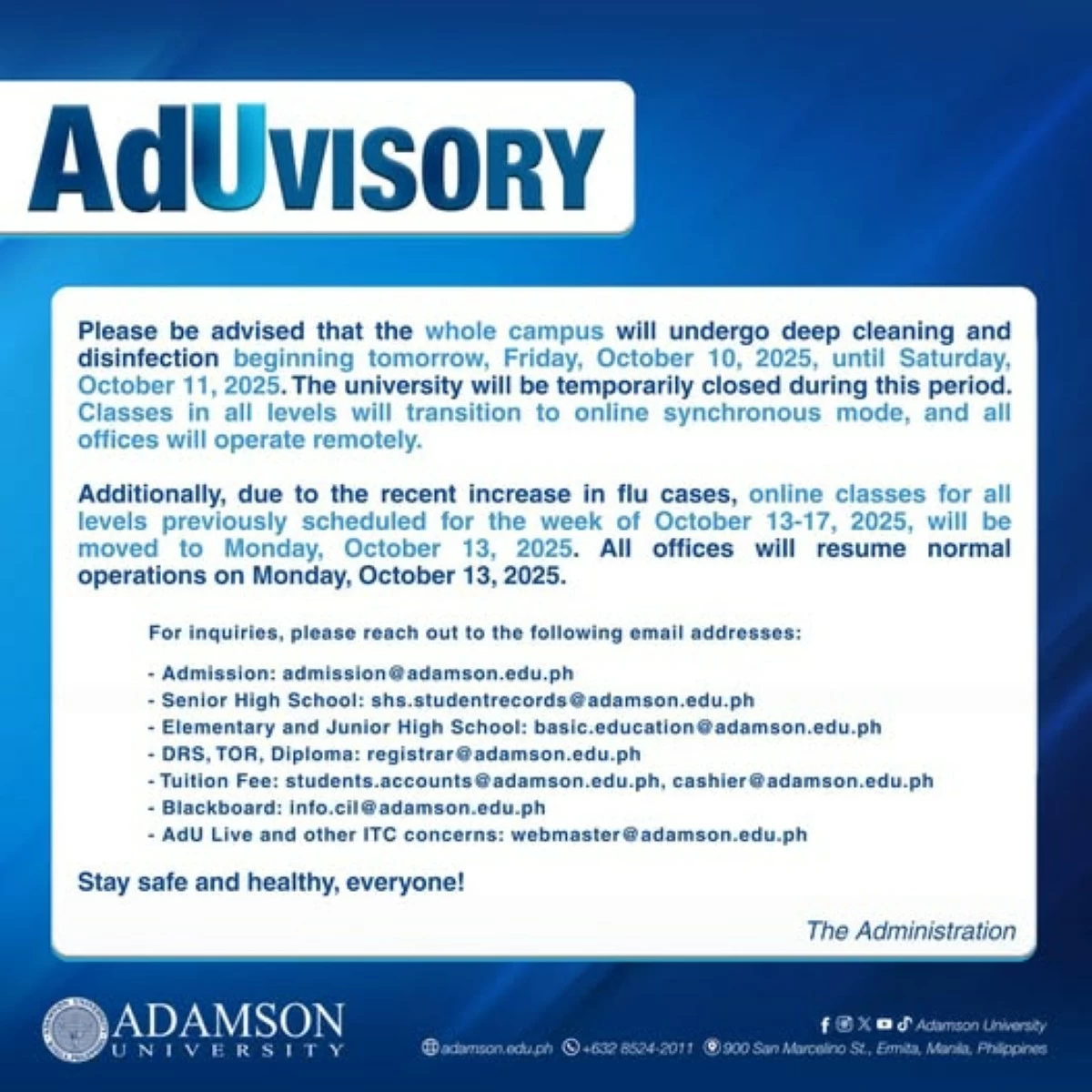Adamson University / Facebook 