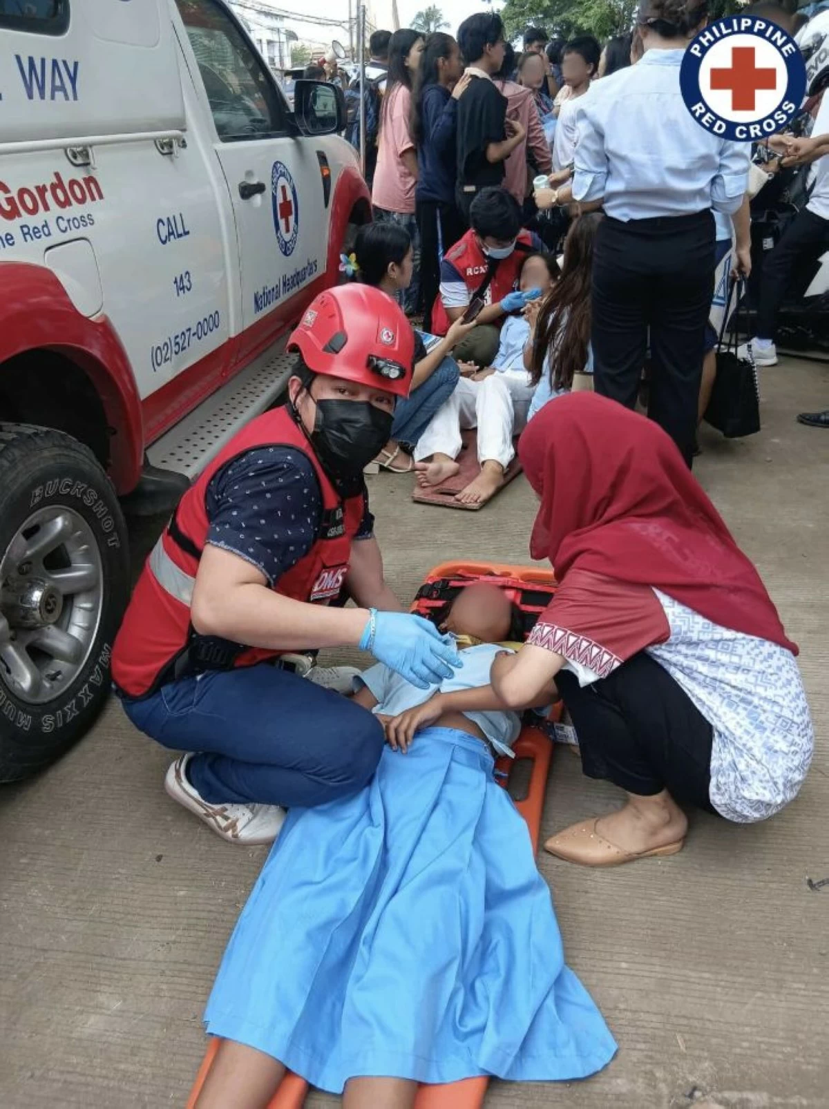 PRC volunteers swiftly respond to the 7.4-magnitude Davao Oriental quake, aiding evacuations, providing first aid, and coordinating with local authorities for relief. (Photo from PRC) 