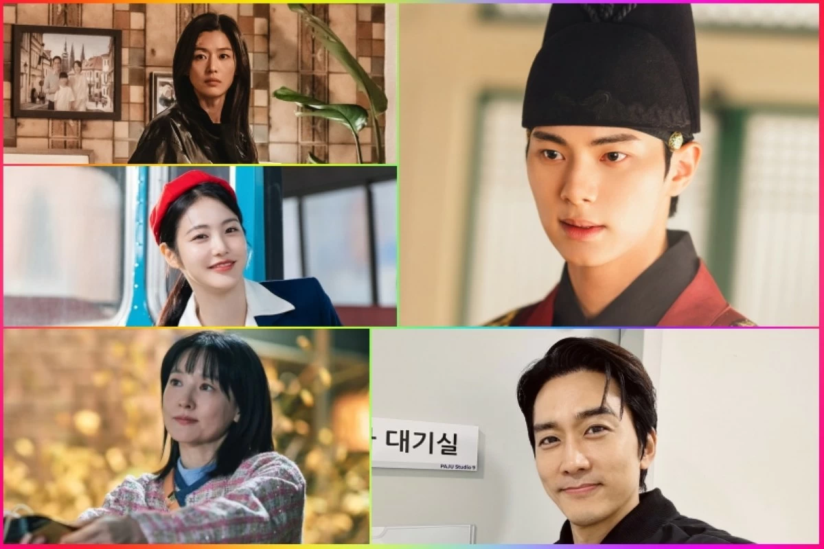 (Clockwise from top righ) Lee Chae-min, Song Seung-heon, Lee Young-ae, Shin Ye-eun and  Jun Ji-hyun (Photos: tvN, Disney , Instagram) 
