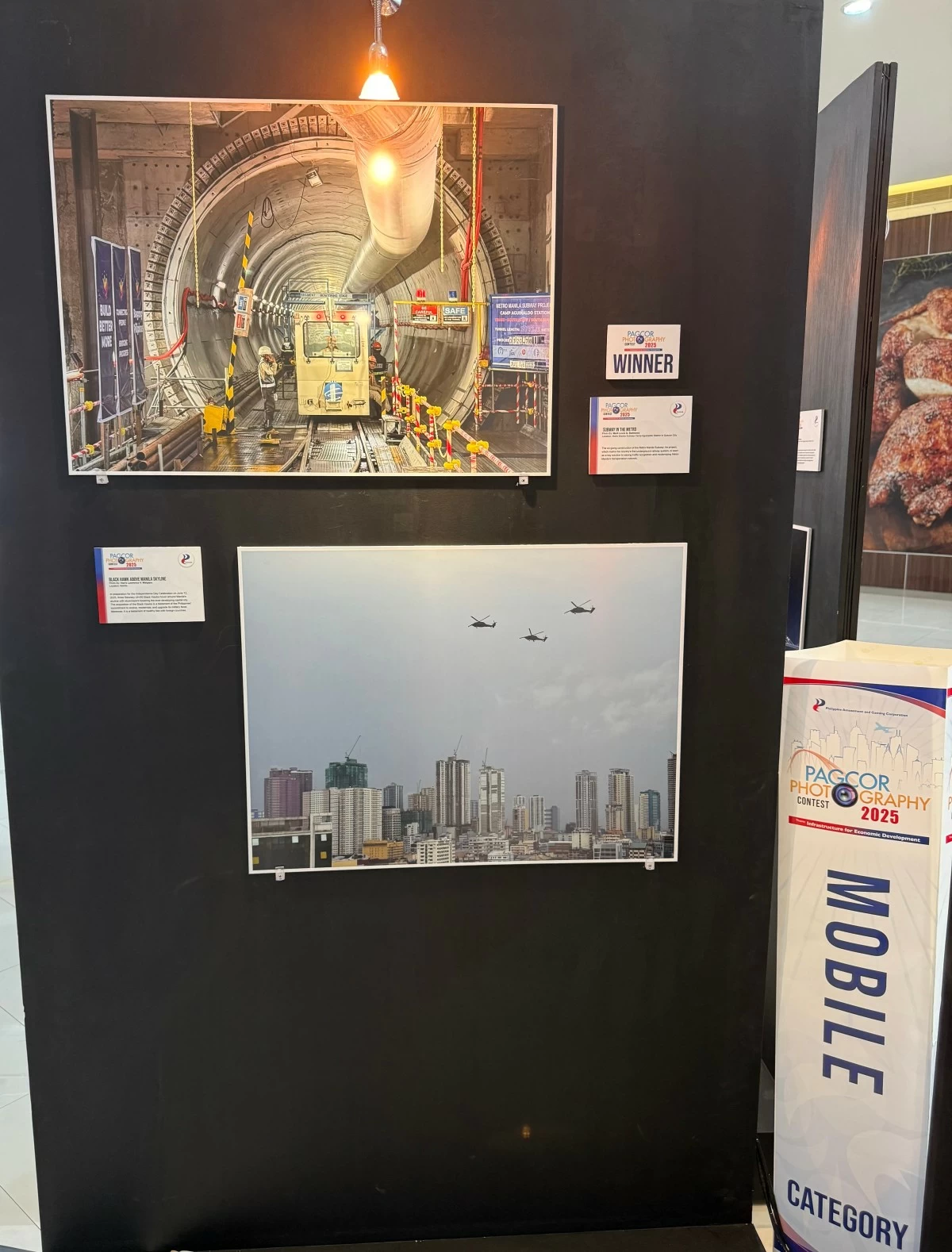 From the Mobile category, the winning photo from Manila Bulletin’s veteran photographer Mark Balmores. At the Met Live exhibit area. 