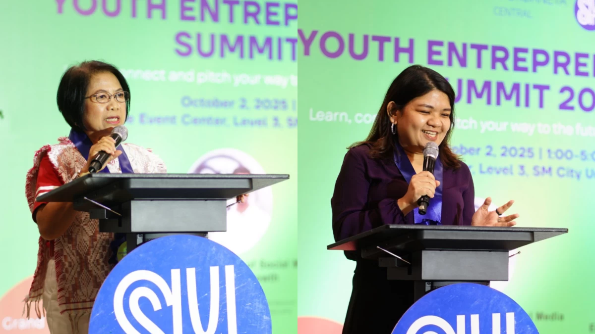 DTI Region 1 assistant regional director Natalia B. Dalaten and CHED Region 1 Atty. Dessa Estrada join SM Supermalls in inspiring youth to pursue their entrepreneurial dreams.