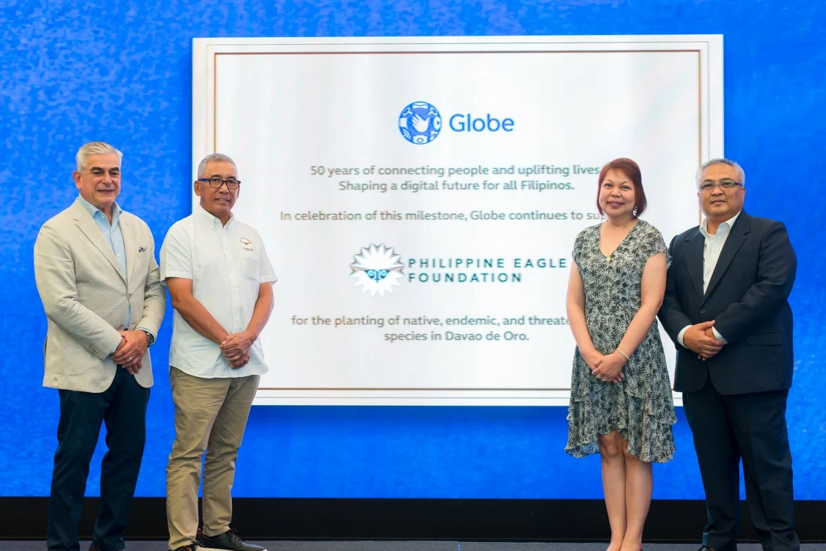 L-R: Jaime Augusto Zobel de Ayala, Chairman at Globe, Tony Lambino, President at Ayala Foundation, Yoly Crisanto, Chief Sustainability and Corporate Communications Officer at Globe, and Carl Cruz, President and CEO at Globe