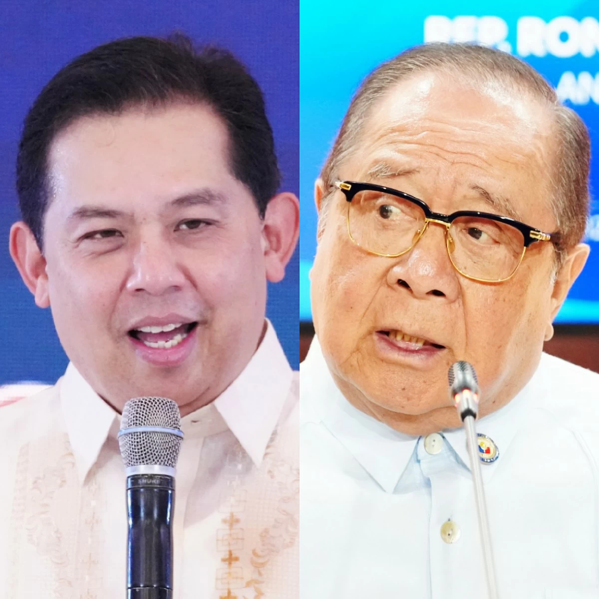 Leyte 1st Rep. Martin Romualdez (left), Antipolo City 1st district Rep. Ronaldo “Ronnie” Puno (PPAB)
