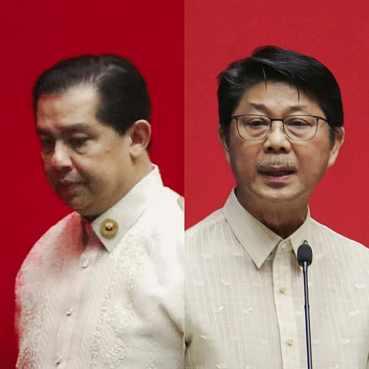 Leyte 1st district Rep. Martin Romualdez (left), House Speaker Faustino "Bojie" Dy III (MANILA BULLETIN)