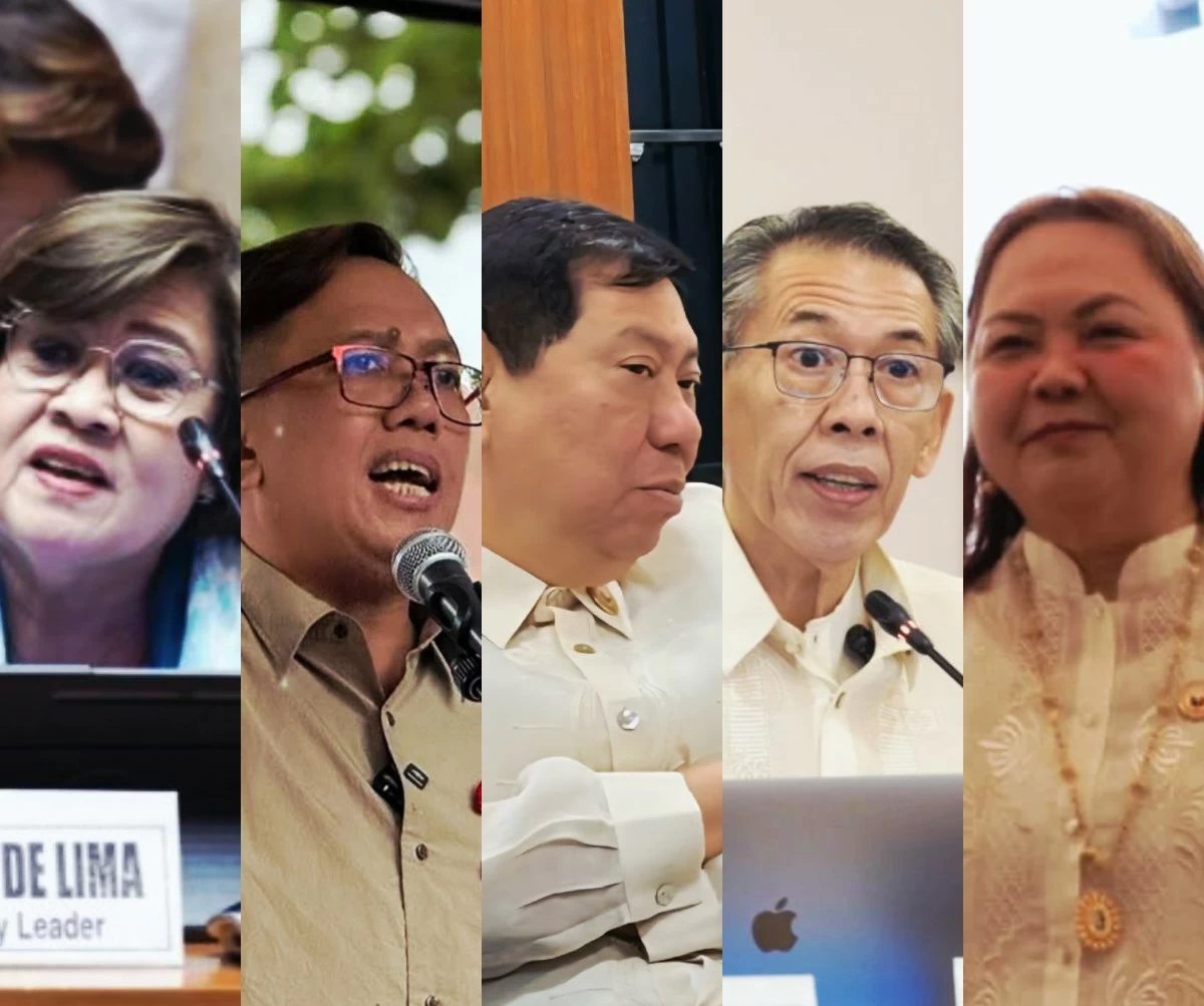 From left to right: ML Party-list Rep. Leila de Lima, Akbayan Party-list Rep. Perci Cendaña, Caloocan City 2nd district Rep. Edgar Erice, Akbayan Party-list Rep. Chel Diokno, and Dinagat Island lone district Rep. Kaka Bag-ao (PPAB, Facebook)