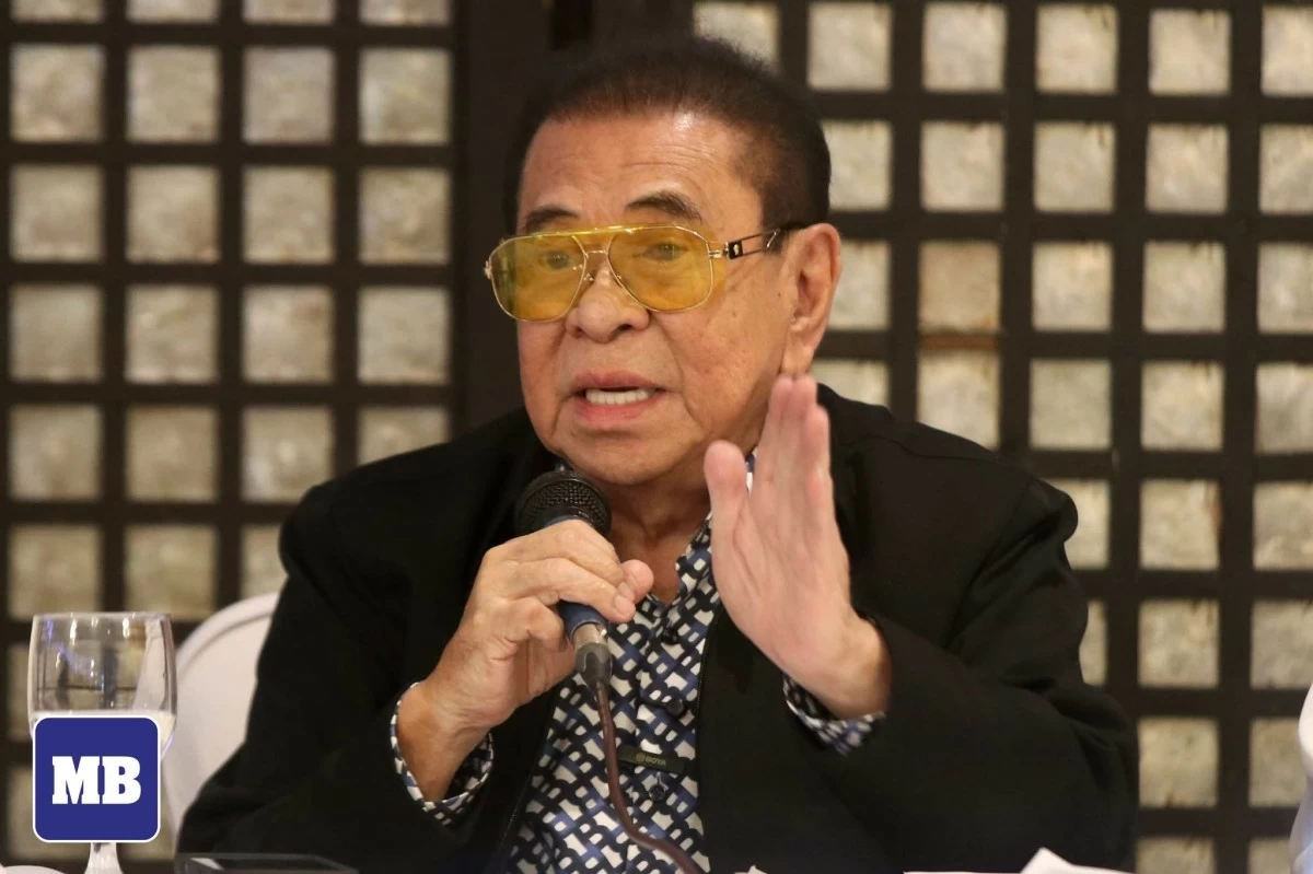 Former Ilocos Sur Governor Luis "Chavit" Singson holds a press conference to express his insights on government anomalies, particularly on flood control issues on Friday, Sept. 19, in San Juan City. Singson calls on the Filipino youth to stand up by not attending classes until corrupt officials and corruption in the government are removed. (Photo by Santi San Juan)