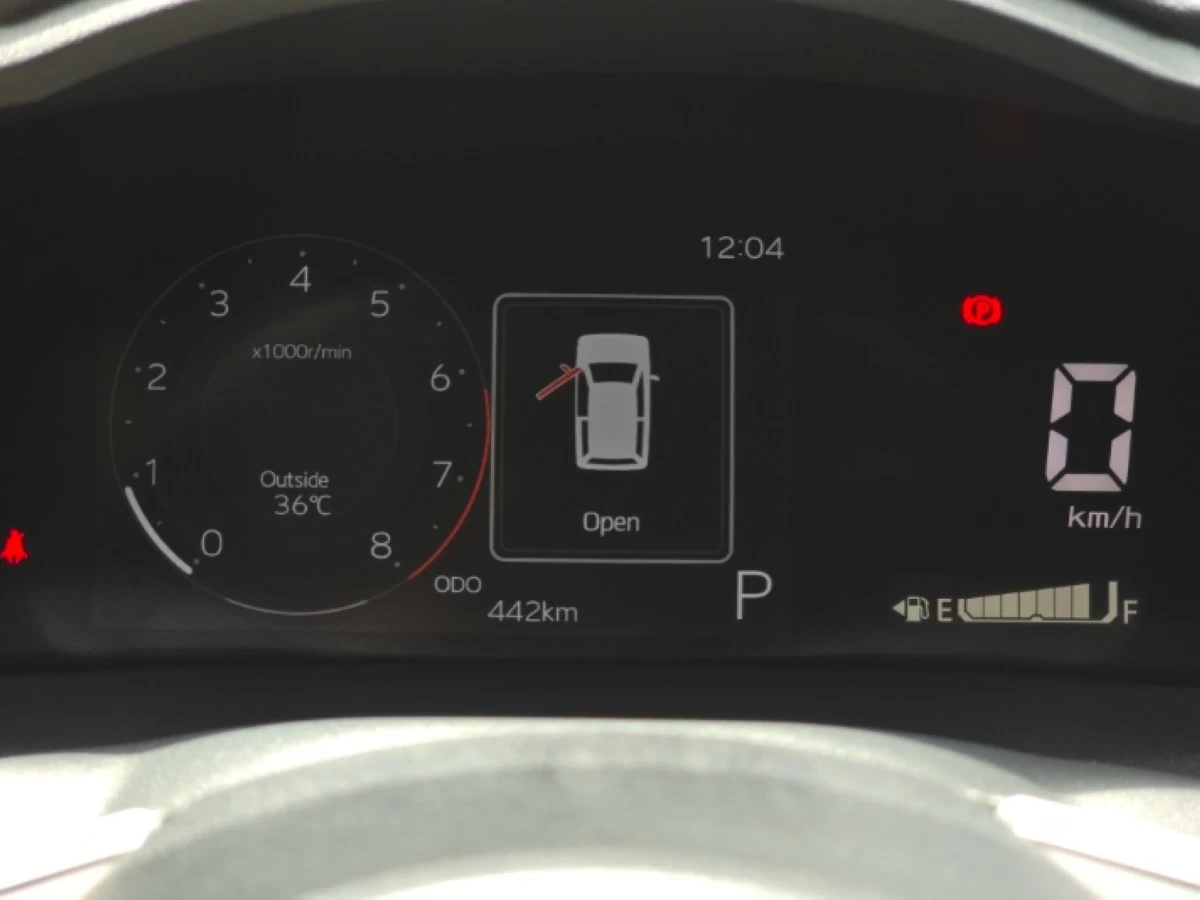 The ATIV 1.5 G CVT gauge cluster still prominently shows a tachometer, alongside a digital speedometer readout.
