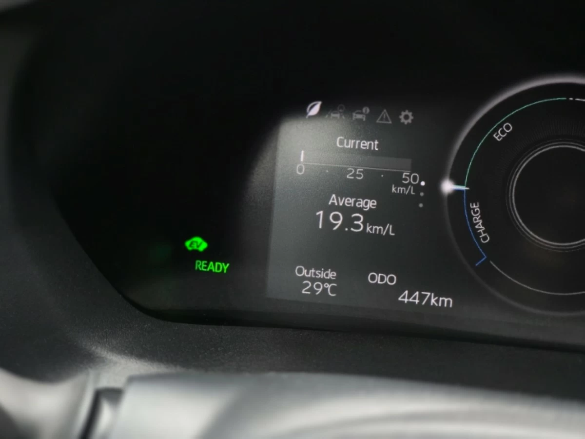 ATIV 1.5 HEV gague cluster shows EV mode