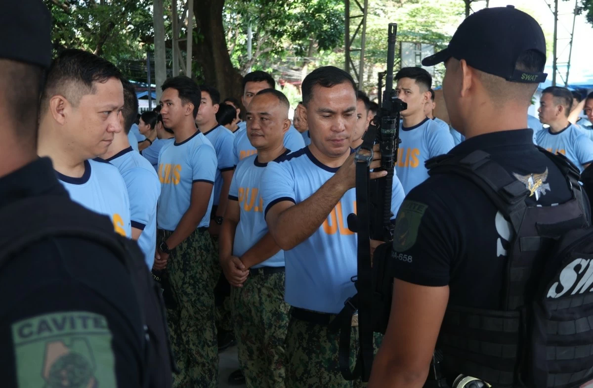 Cavite PPO Acting Director Col. Ariel R. Red leads the activity at Camp Gen. Pantaleon Garcia in Imus City on Oct. 13 (Photo from Cavite PPO/MANILA BULLETIN)