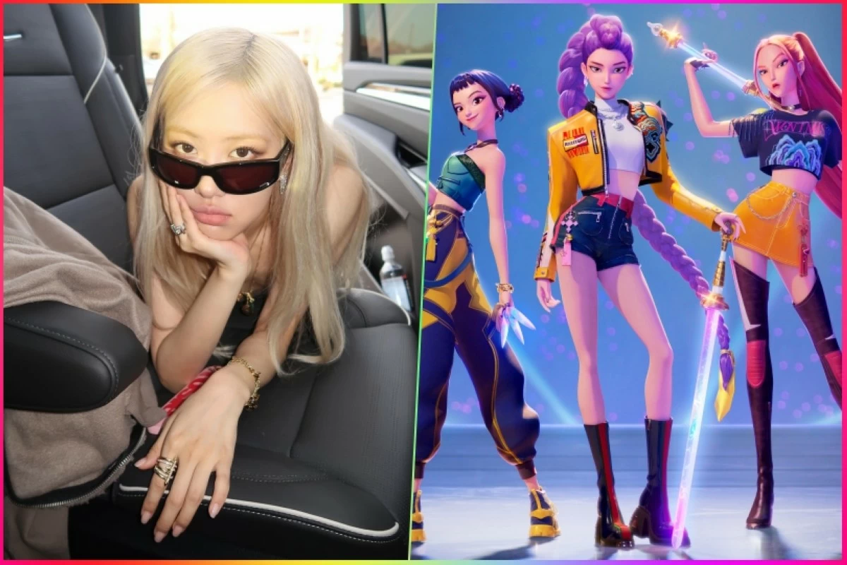 Rosé (left) and "KPop Demon Hunters" (Instagram, Netflix) 