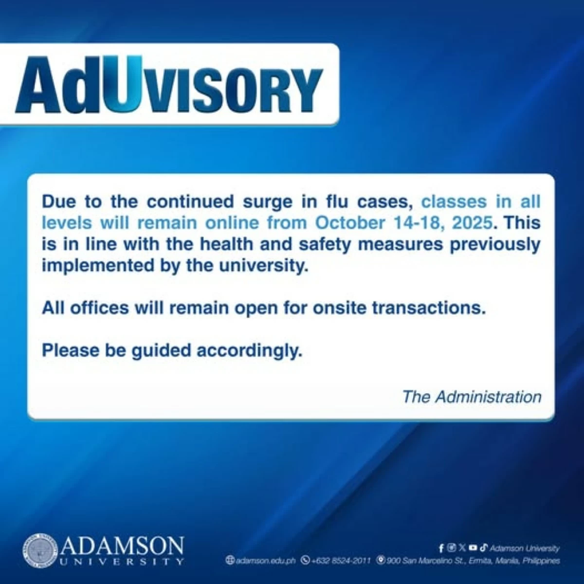 Adamson University / Facebook 