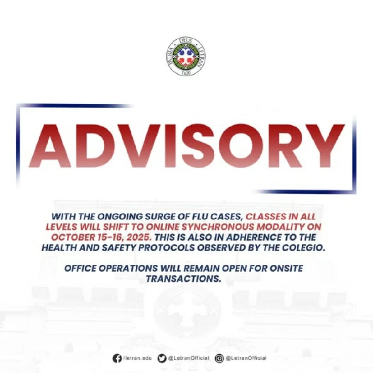 Colegio de San Juan de Letran / Facebook