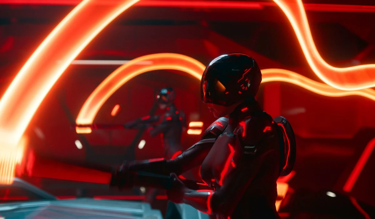 A scene from 'Tron: Ares' (Images courtesy of Walt Disney Studios)