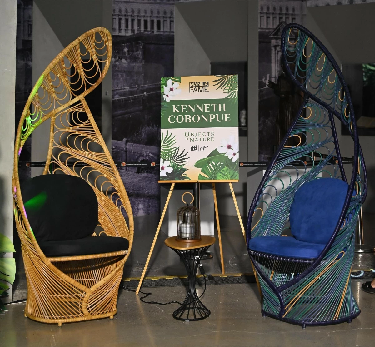 As featured in Manila FAME 2025, the multi-awarded Peacock chair made of hand-dyed natural rattan by Kenneth Cobonpue