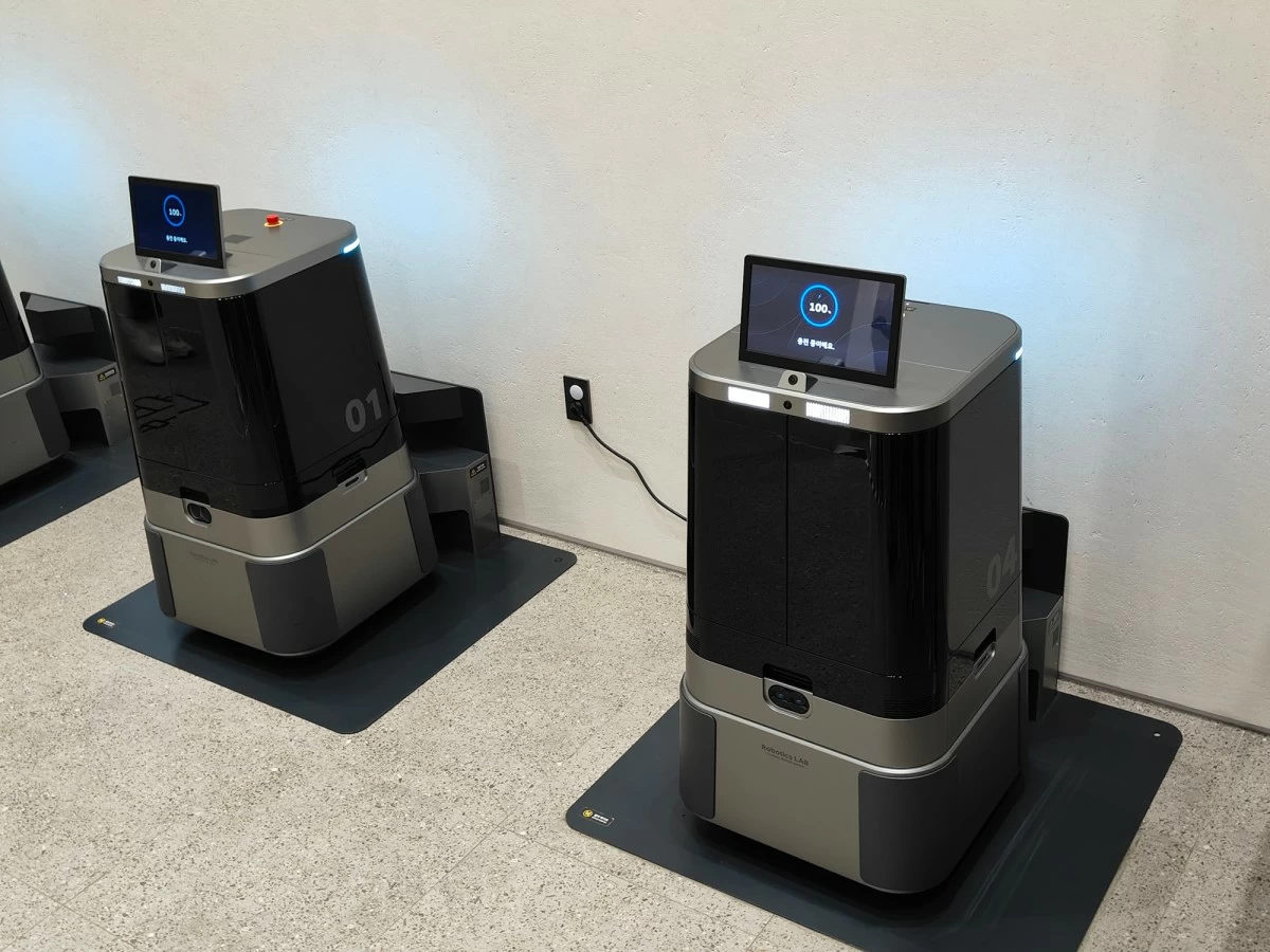 The DAL-e Delivery robot is an autonomous courier that can deliver coffee or packages to a person in any high-rise office.