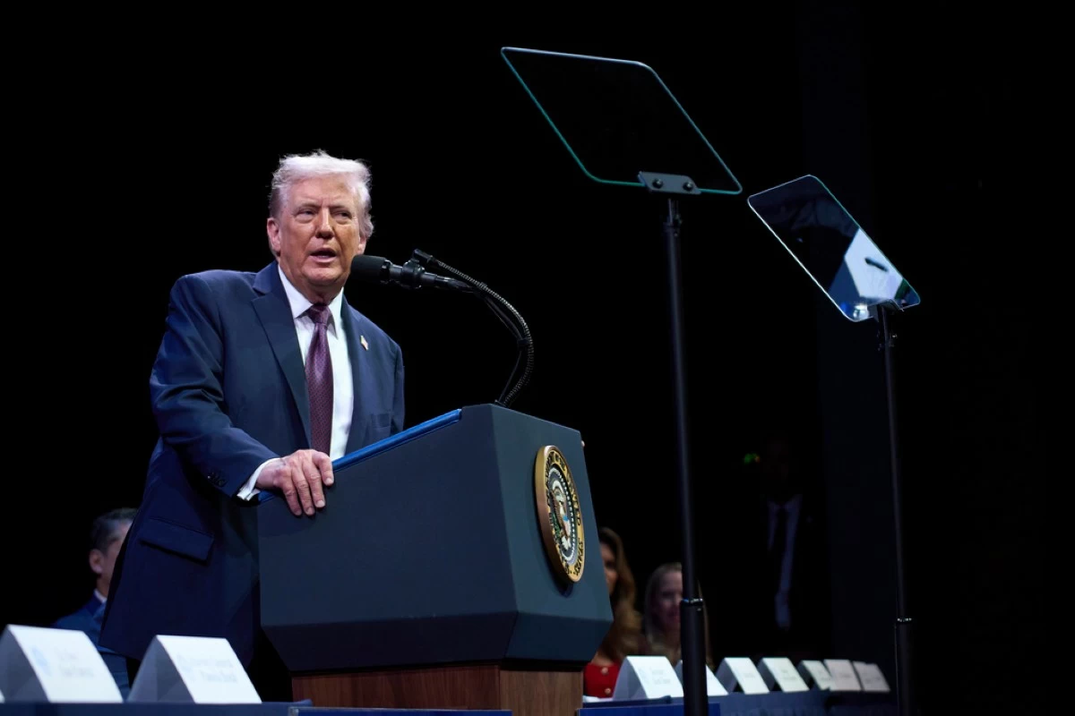 President Donald Trump speaks to the White House Religious Liberty Commission during an event at the Museum of the Bible, Monday, Sept. 8, 2025, in Washington. (AP Photo/Evan Vucci)