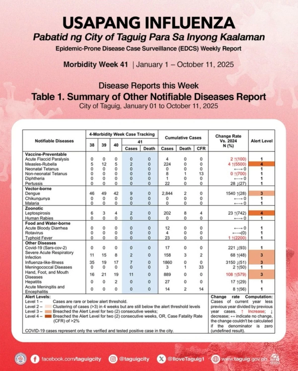 ILI report by the Taguig City government (Photo from the Taguig City government)