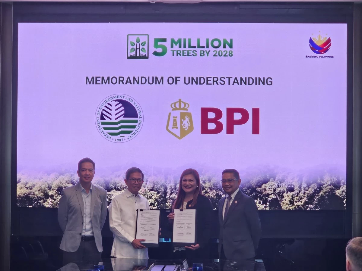 In photo (left to right): Environment Undersecretary Carlos Primo David; Environment Secretary Raphael Lotilla; BPI Head of Sustainability Office Jo Ann Eala; and BPI Head of Branch Stores Channel Dennis Fronda. The partnership between BPI and the DENR-FMB was formalized during a signing ceremony held on July 31, 2025, marking a significant step toward reforestation and climate resilience.
