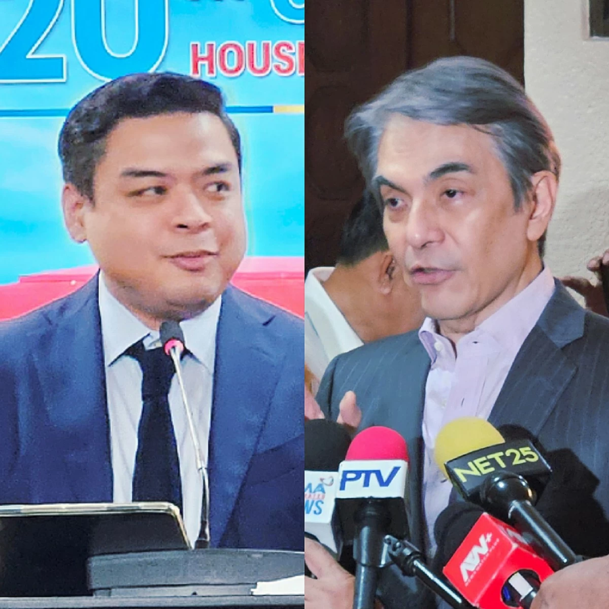 Bicol Saro Party-list Rep. Terry Ridon (left), Navotas City lone district Rep. Toby Tiangco (Ellson Quismorio/ MANILA BULLETIN)