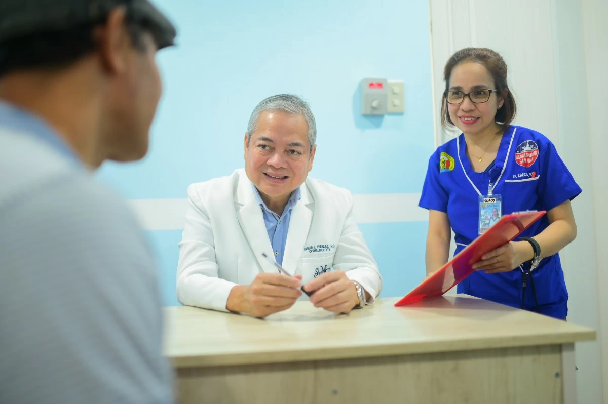 Patients who have hearing or vision concerns can receive check-ups at the Sights and Sounds lounge.