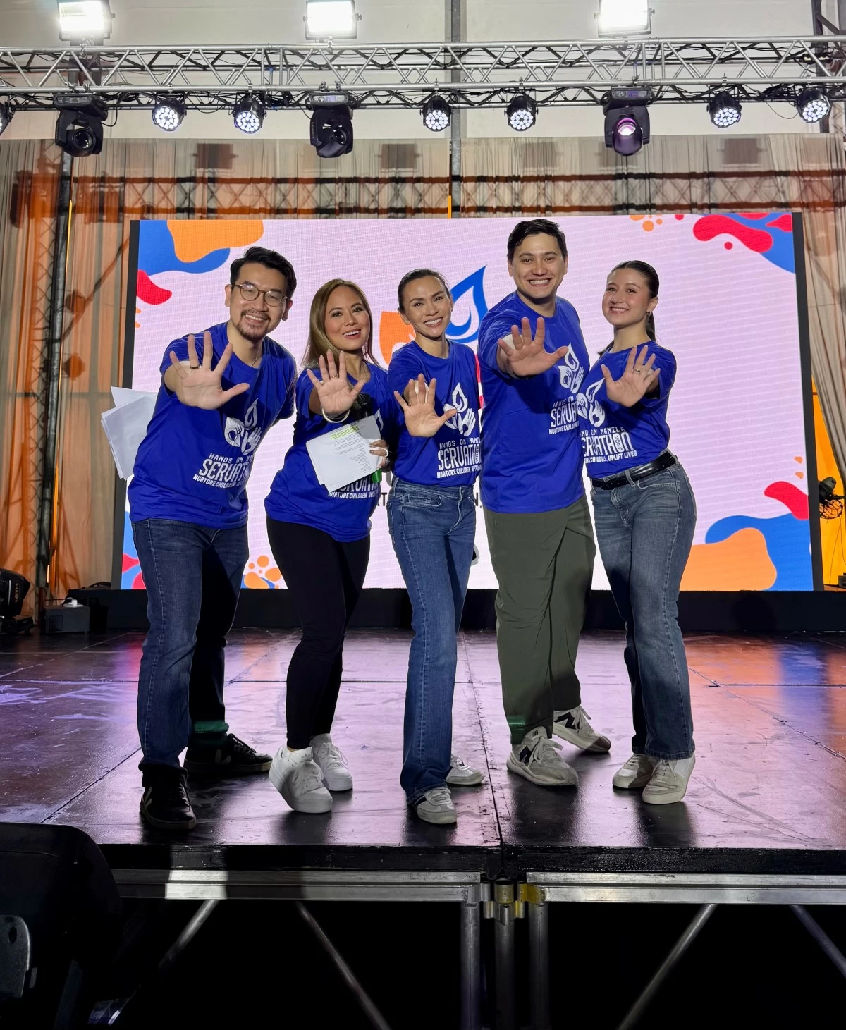 Issa Litton (center) with her 1Lit hosts who showed up that Saturday; Ansis Sy, Aziza Mondoñedo, Sam Thurman, and Rocio Escaño.