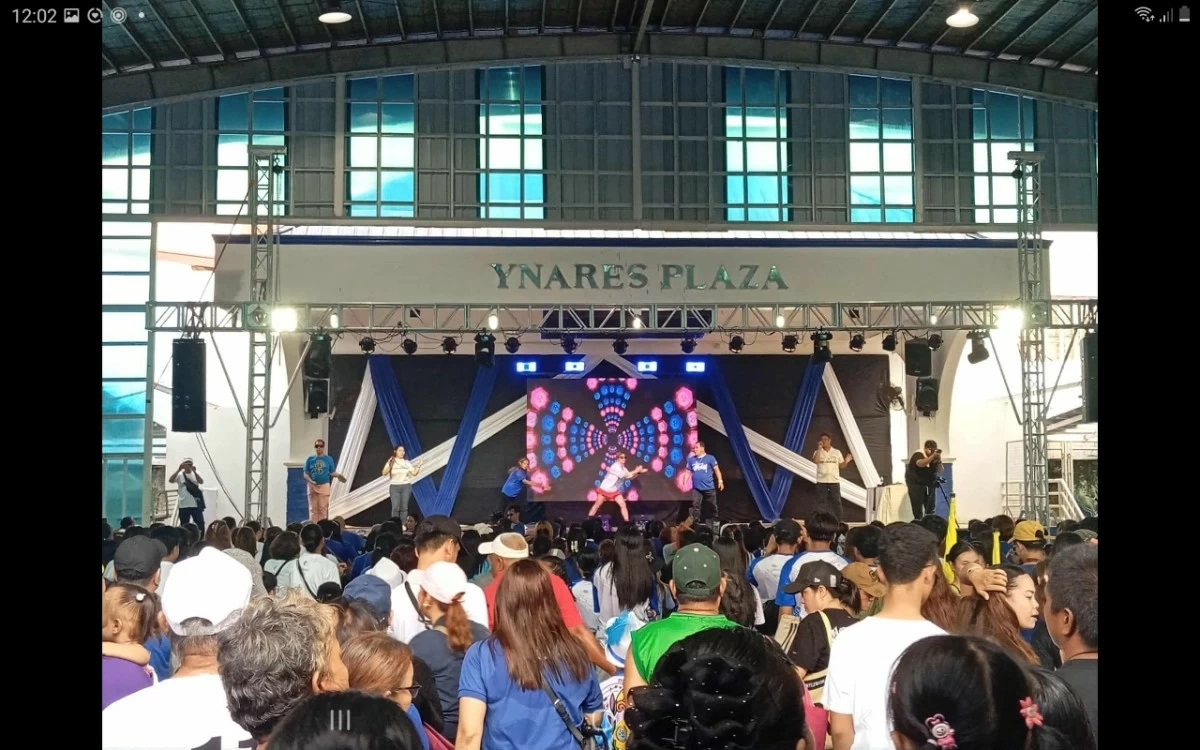 Parade and street dance participants join the Zumba dance event at the Ynares Plaza (Binangonan Plaza) on Oct. 18