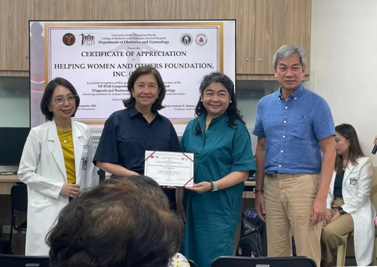 Dr. Lara Bustamante, Libet C. Virata of HWAO, Dr. Tonette Habana, and Dr. Gap Legaspi. 