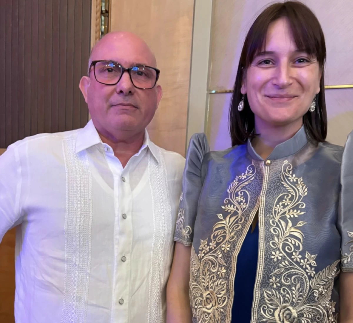  General Manager Edgar Krohn of Club Funta Fuego with Ambassador Vladislava Iordanova of the Embassy of Belgium  

