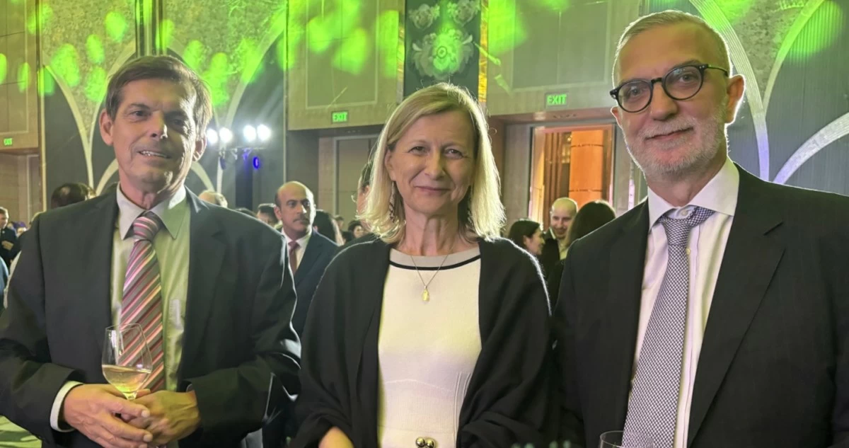 Dusan Ropret, Ambassador Dr. Smiljana Knez of the Embassy of Slovenia, and Ambassador Davide Giglio of the Embassy of Italy  