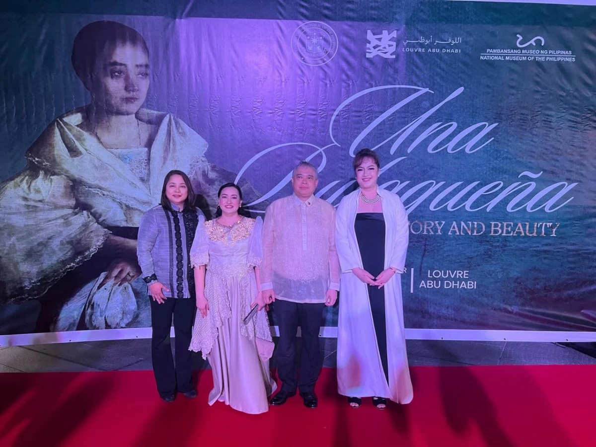 lena Cruz, founder and CEO of Infinite Communities; Laline Ver, wife of the Ambassador; H.E. Alfonso Ver, Ambassador of the Philippines to the UAE; and Josie at the opening of “Una Baguena: A Story and Beauty” at the Louvre Abu Dhabi
