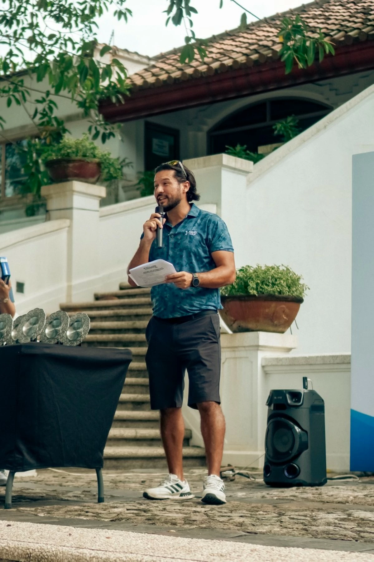 Kent Kudo, General Manager of Asian Development Tour announcing the winners of the Player’s Championship

