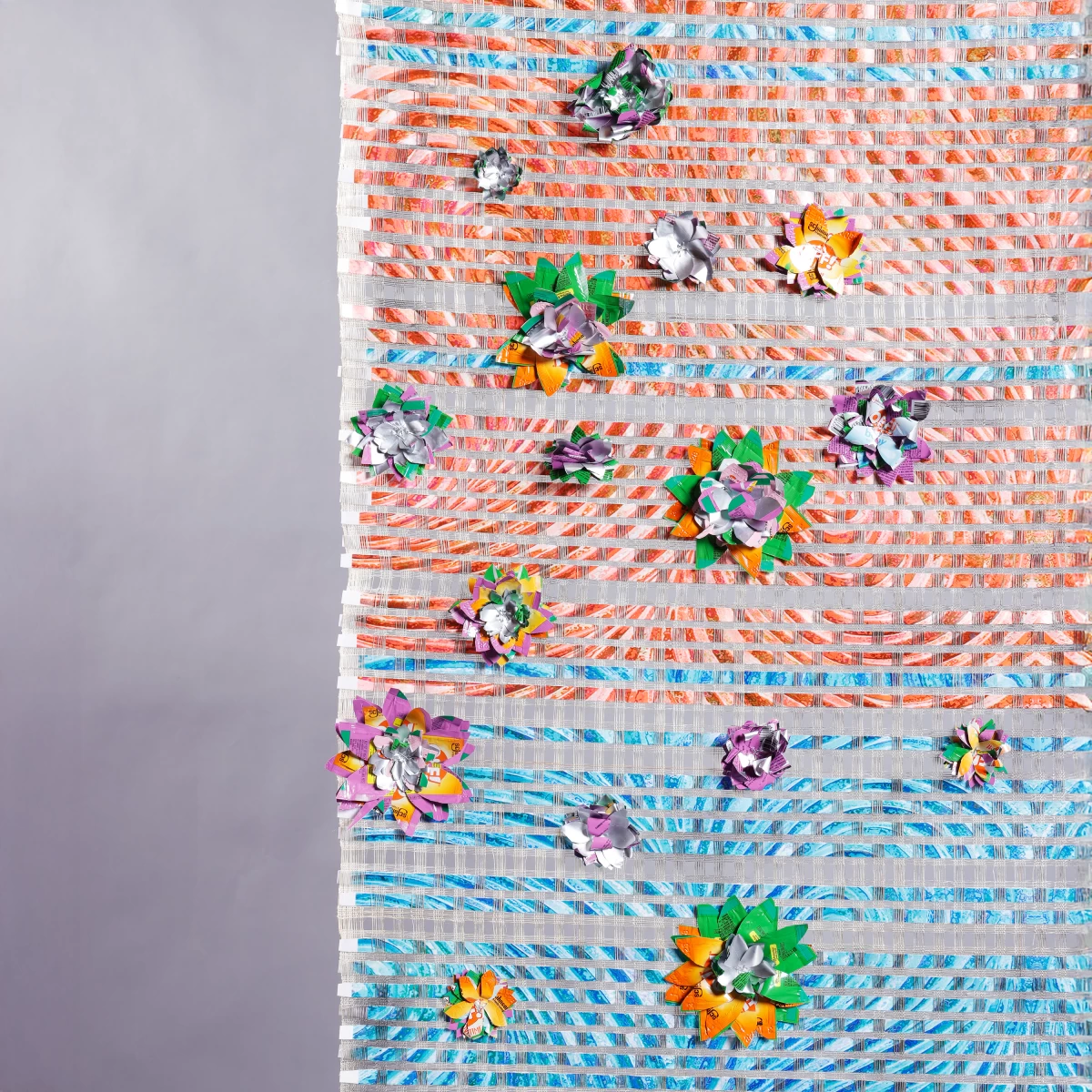 Vito Selma’s “Hinabing Tabing” showcases the printed artworks of Leeroy New and Solenn Heussaff. 