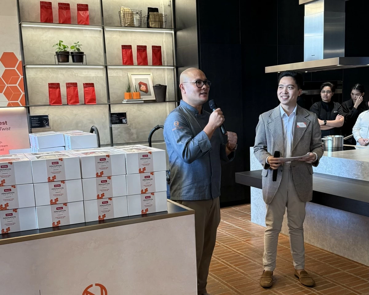 Chef Nouel Catis talking about the three desserts he created for this Miele Innovation series.