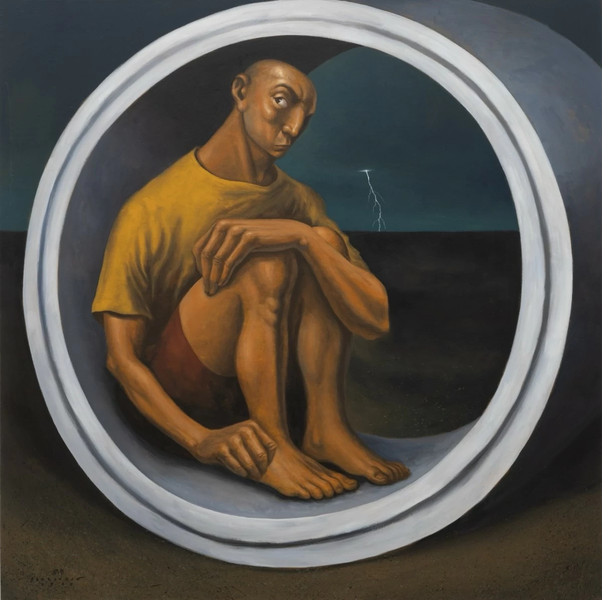 Shelter From the Storm, 60  x 60 inches, acrylic on canvas, 2025 [IMAGES: Ames Yavuz Sydney]