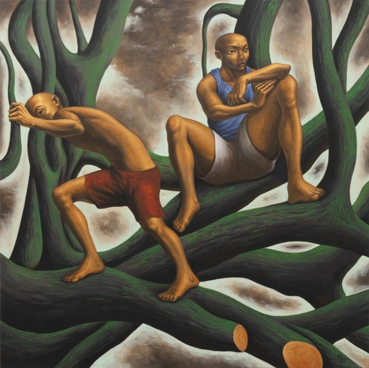 Guardian of the Trees, 72 x 72 inches, acrylic on canvas, 2025 [IMAGE: Ames Yavus Sydney]