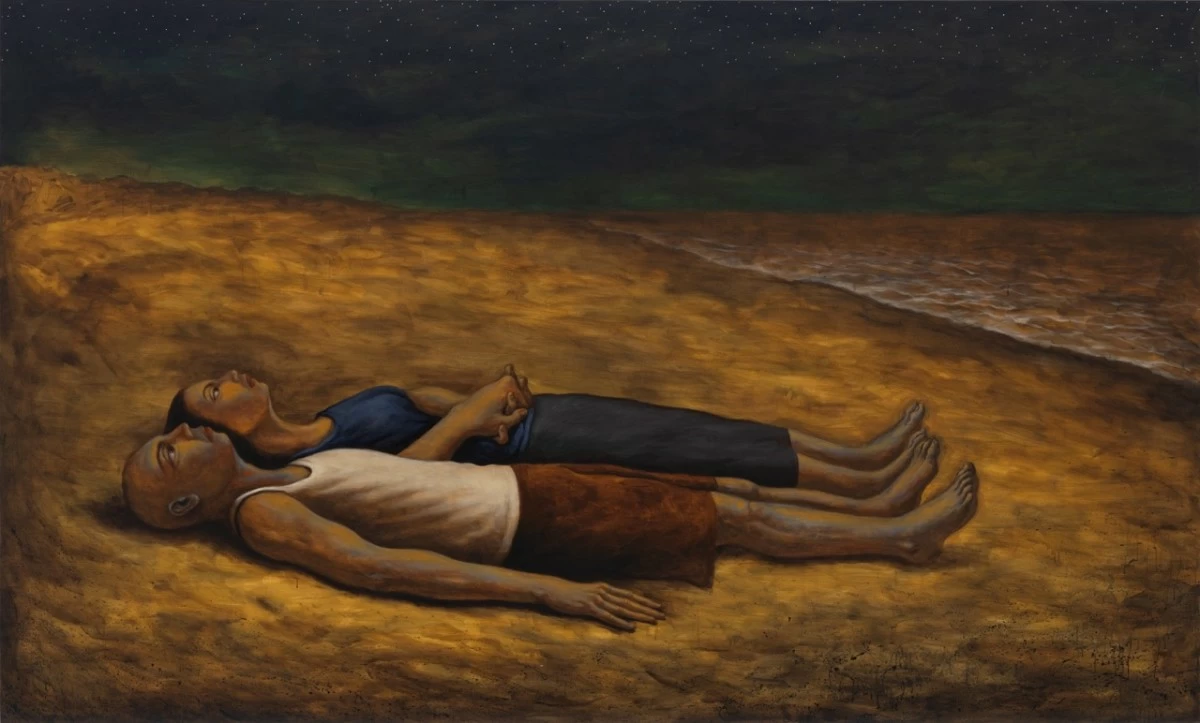 Stargazing, 72 x 120 inches, acrylic on canvas, 2025. [IMAGE: Ames Yavus Sydney]