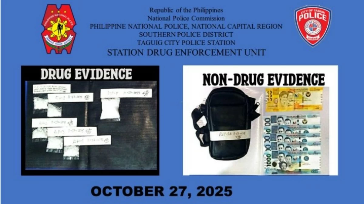 The shabu seized by the Taguig police (Photo from Taguig police / SPD)