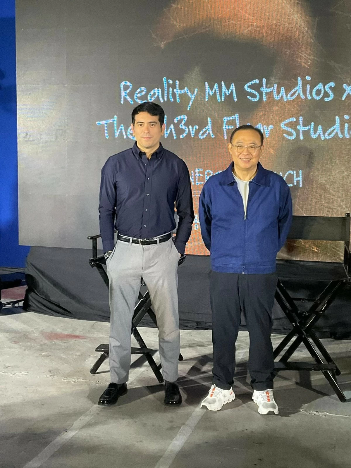Gerald Anderson (left) and Dondon Monteverde will jointly produce the movie 'Rekonek,' an official entry to the 2025 Metro Manila Film Festival.