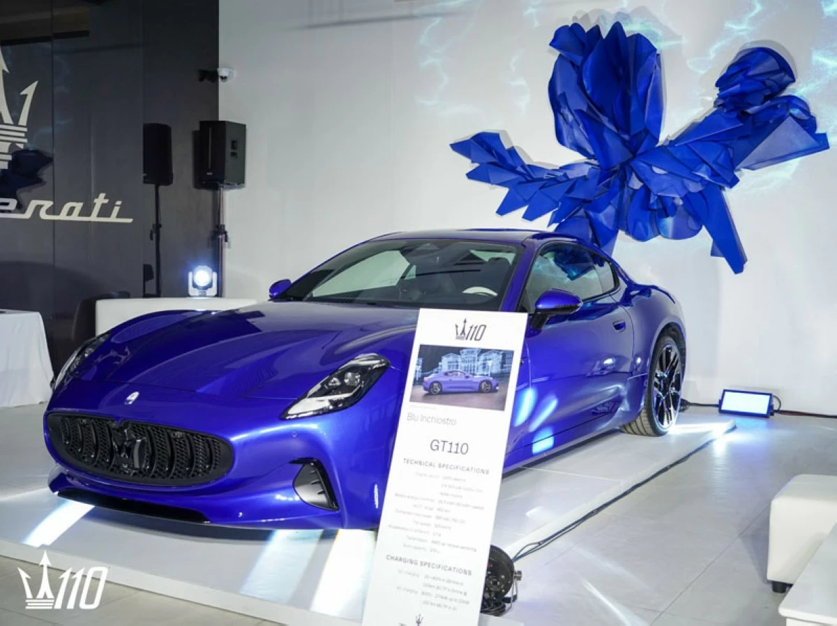 The Maserati GranTurismo 110 Anniversario in Blu Inchiostro.