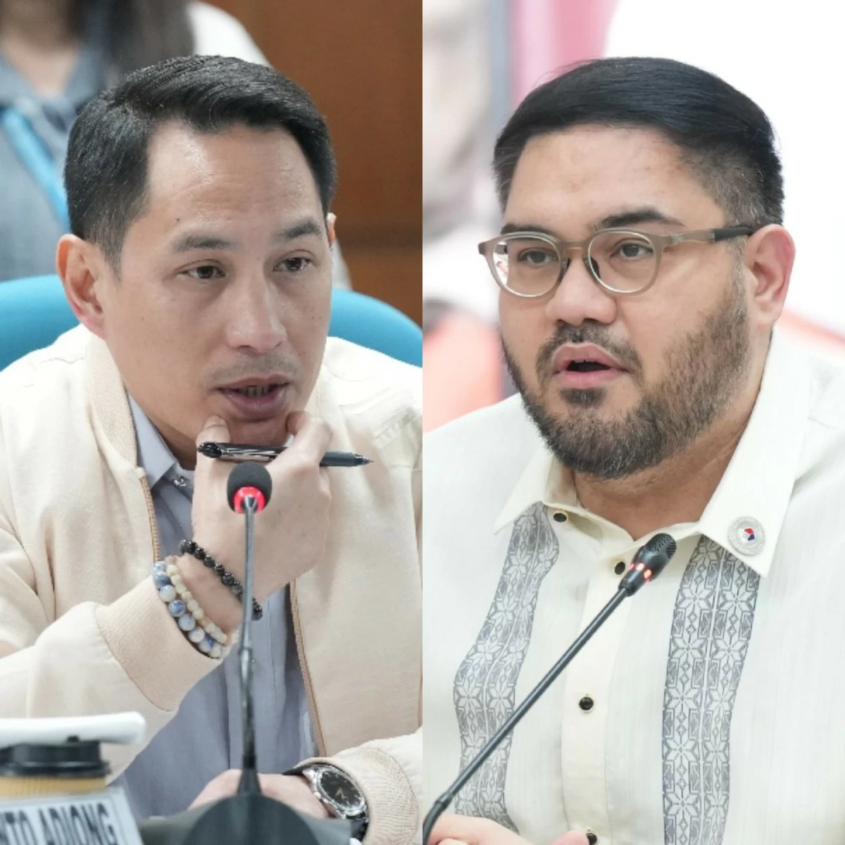 Lanao del Sur 1st district Rep. Zia Alonto Adiong (left), La Union 1st district Rep. Paolo Ortega V (PPAB)