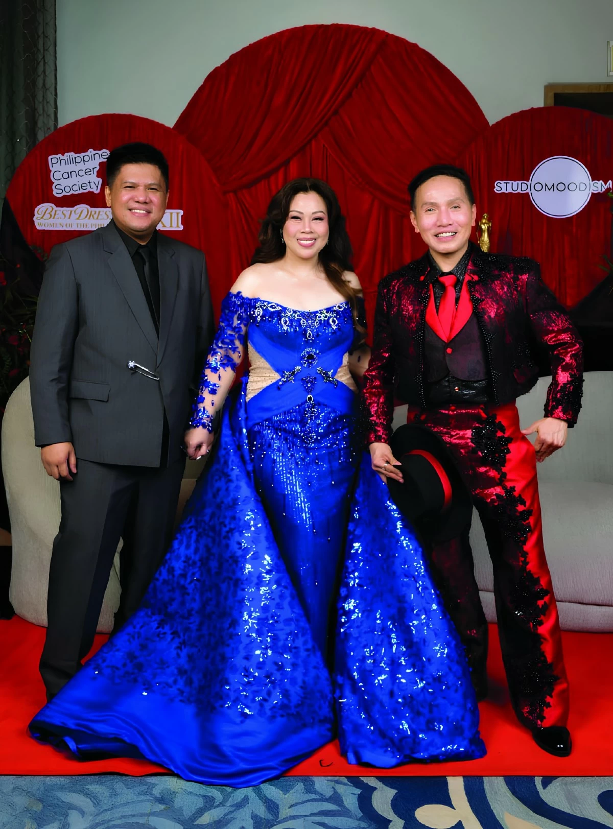 From left: RJ Apostol, Virma Yasa Apostol, and Dr. Rollin Tabuena
