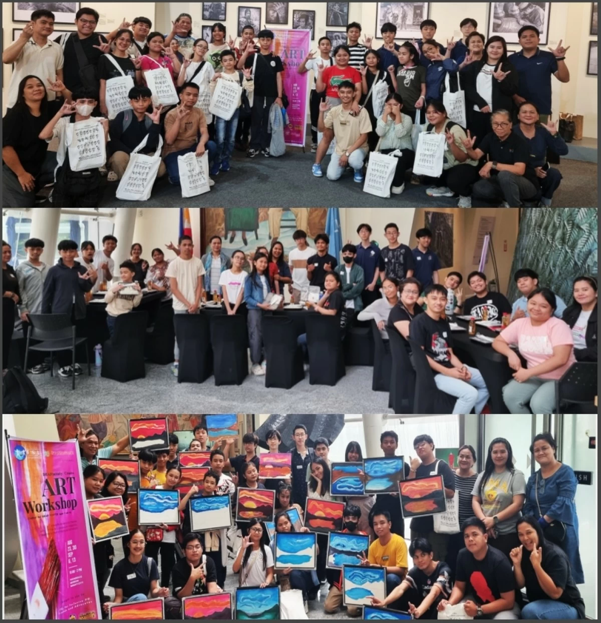 Art workshop participants (Photos from FSL4IPH)