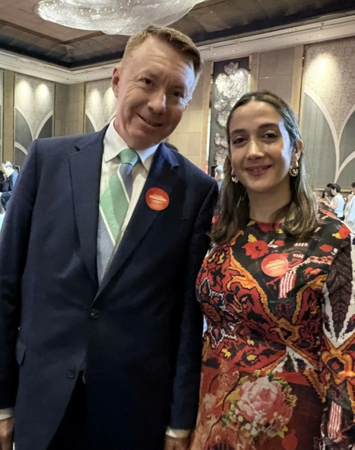 Ambassador Marc Innes-Brown of the Embassy of Australia and spouse

