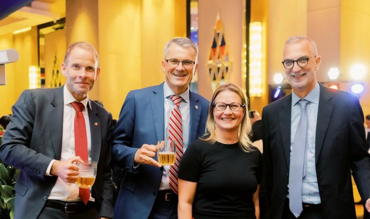 Ambassador Christian Halaas Lyster of the Embassy of Norway; Ambassador Karel Hejč of the Embassy of the Czech Republic; Ambassador Saija Nurminen of the Embassy of Finland; and Ambassador Davide Giglio of the Embassy of Italy
