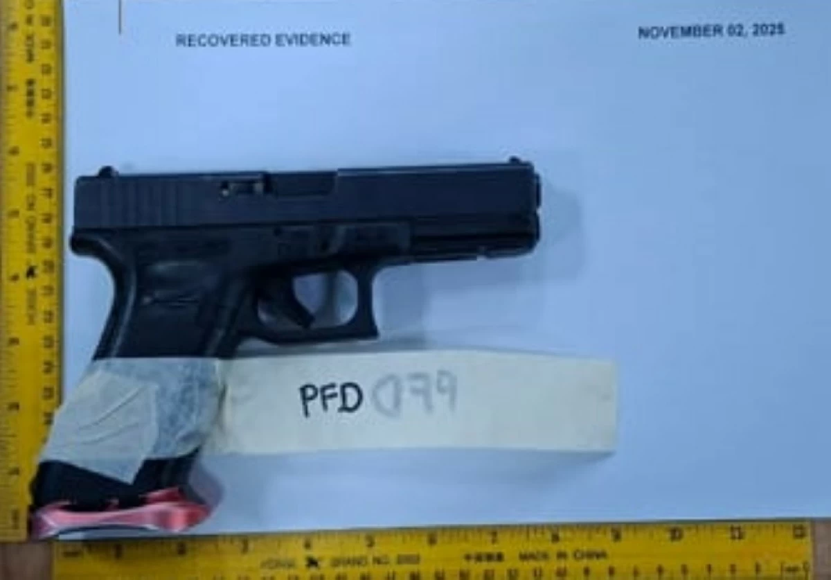 The gun seized by the Muntinlupa police (Photo from Muntinlupa police / SPD)