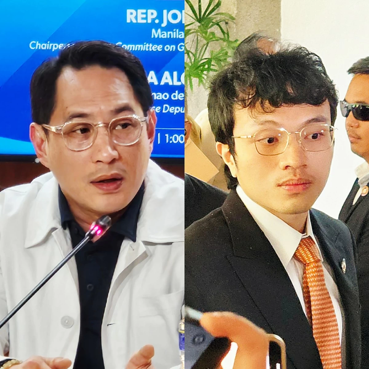 Lanao del Sur 1st district Rep. Zia Alonto Adiong (left), Cavite 4th district Rep. Francisco "Kiko" Barzaga (Ellson Quismorio/ MANILA BULLETIN)