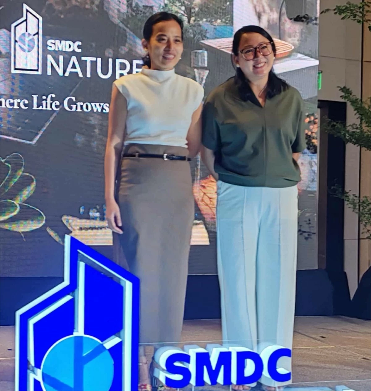SMDC Nature executives Katrina Bacud, SAVP project development and management, and Pamela De Guzman, AVP project development and management
