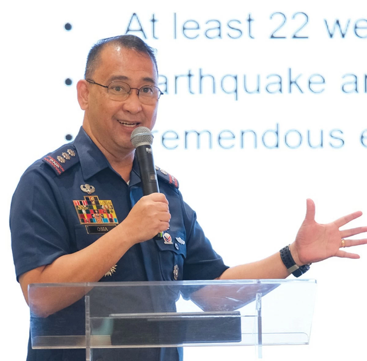 Col. Esmeraldo Osia, Jr. of the Philippine National Police