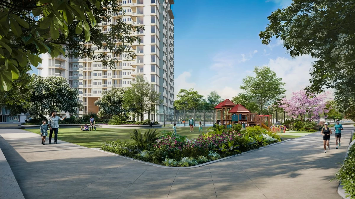 Open green spaces inside the township