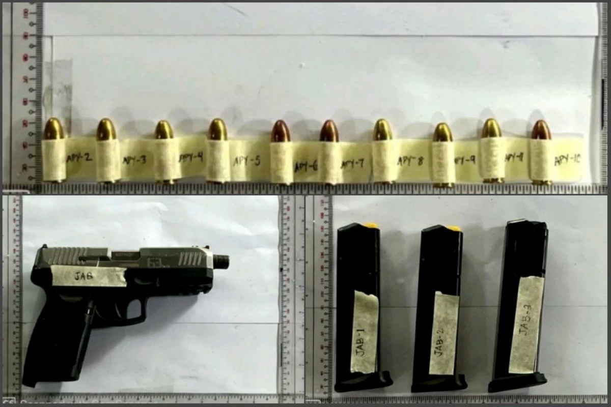 The recovered firearm and ammunition in Taguig (Photos from Taguig police) 